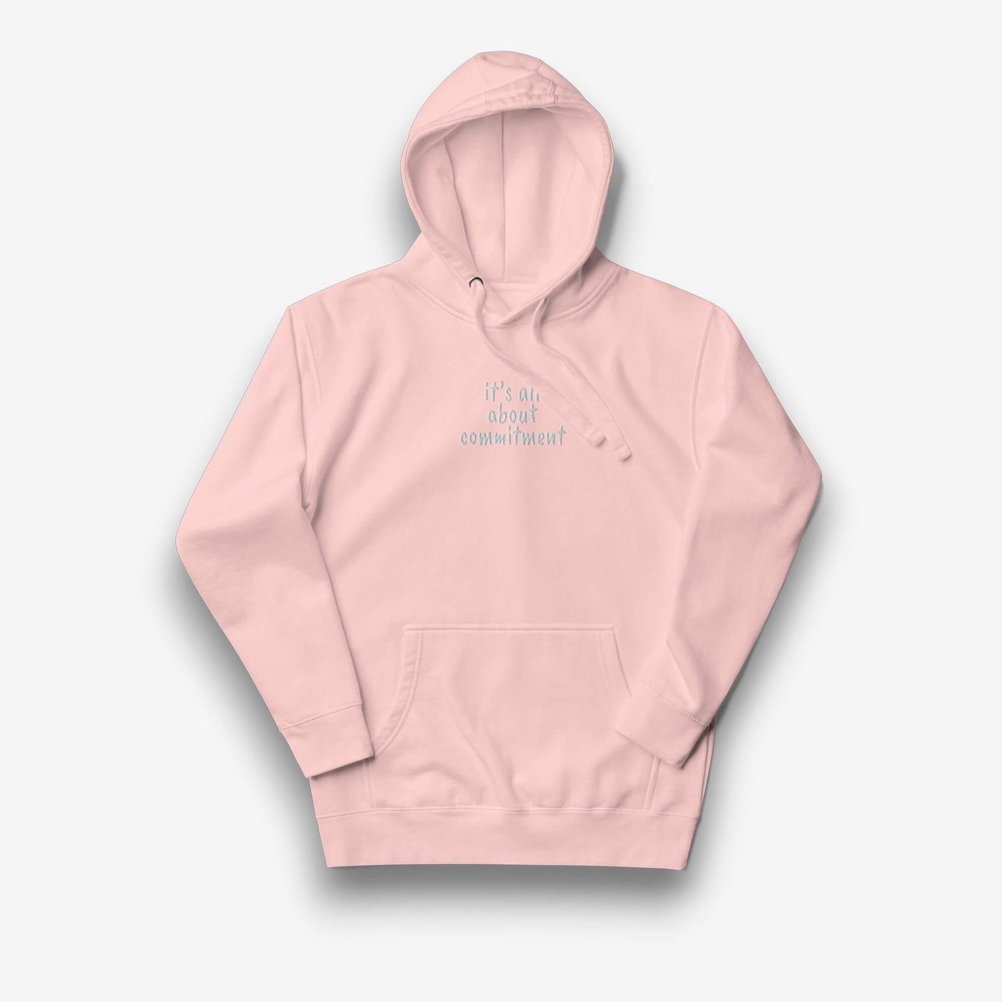 UNBRK Fitness Hoodie 'It's All About Commitment' - Light Pink