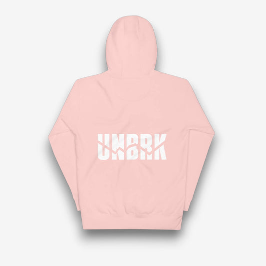 UNBRK Fitness Hoodie 'It's All About Commitment' - Light Pink