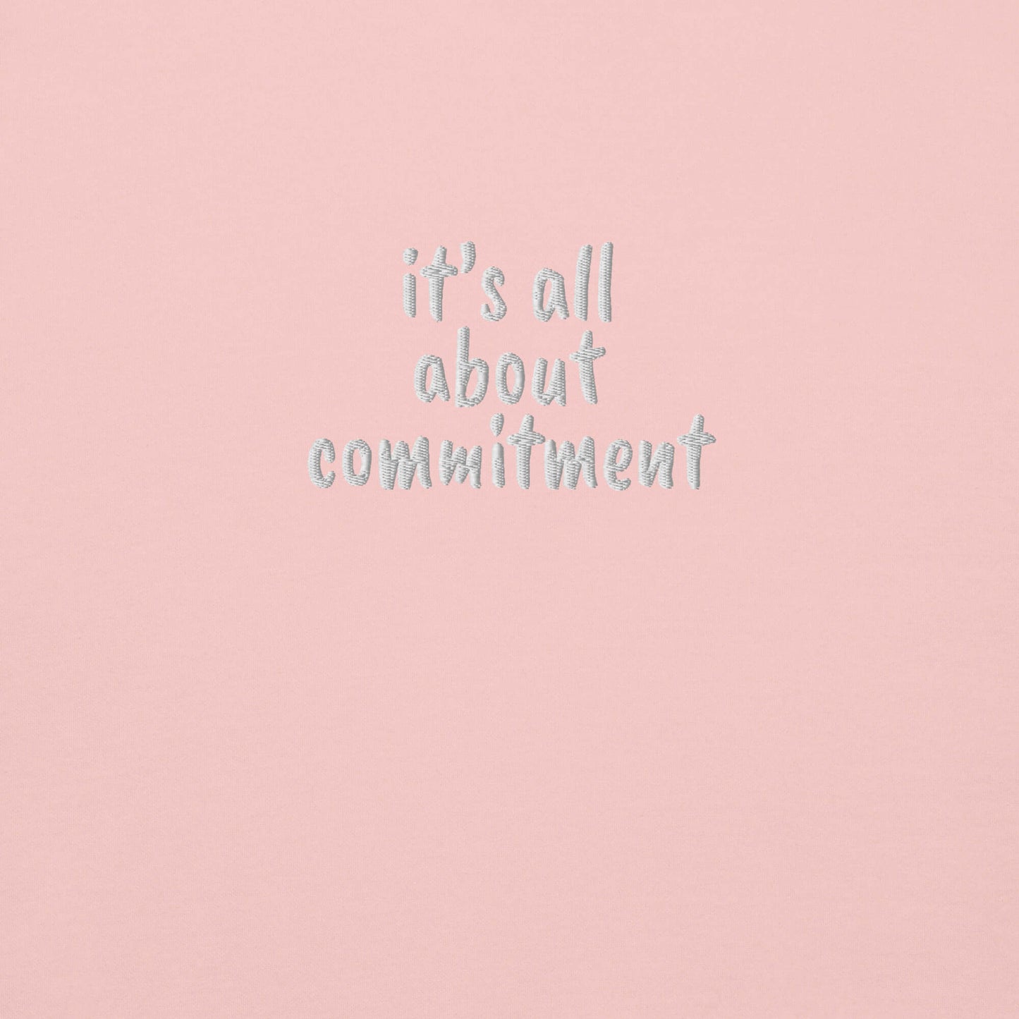 UNBRK Fitness Hoodie 'It's All About Commitment' - Light Pink