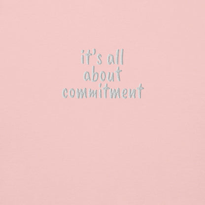 UNBRK Fitness Hoodie 'It's All About Commitment' - Light Pink
