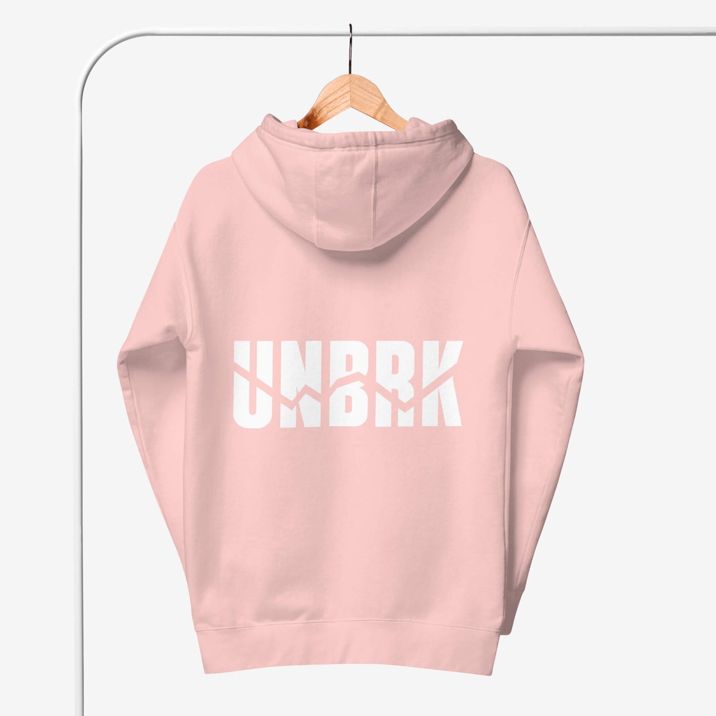 UNBRK Fitness Hoodie 'It's All About Commitment' - Light Pink
