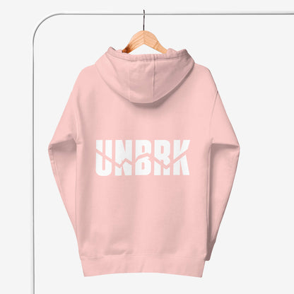UNBRK Fitness Hoodie 'It's All About Commitment' - Light Pink