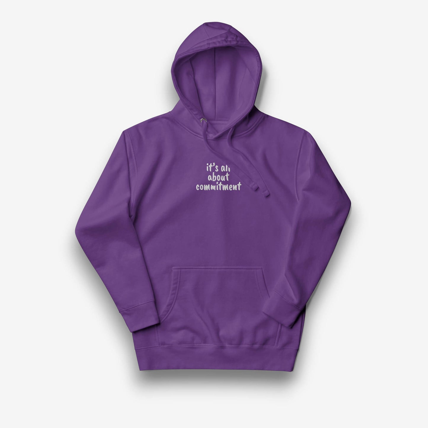 UNBRK Fitness Hoodie 'It's All About Commitment' - Purple