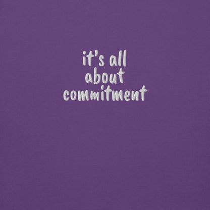 UNBRK Fitness Hoodie 'It's All About Commitment' - Purple