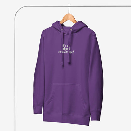 UNBRK Fitness Hoodie 'It's All About Commitment' - Purple