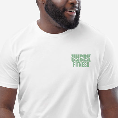 UNBRK Fitness White Classic T-shirt - Green Logo