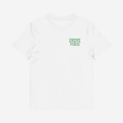 UNBRK Fitness White Classic T-shirt - Green Logo