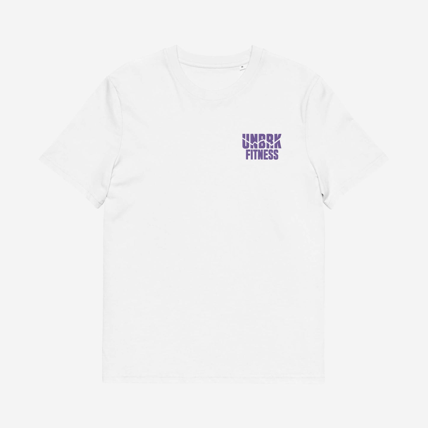 UNBRK Fitness White Classic T-shirt - Purple Logo